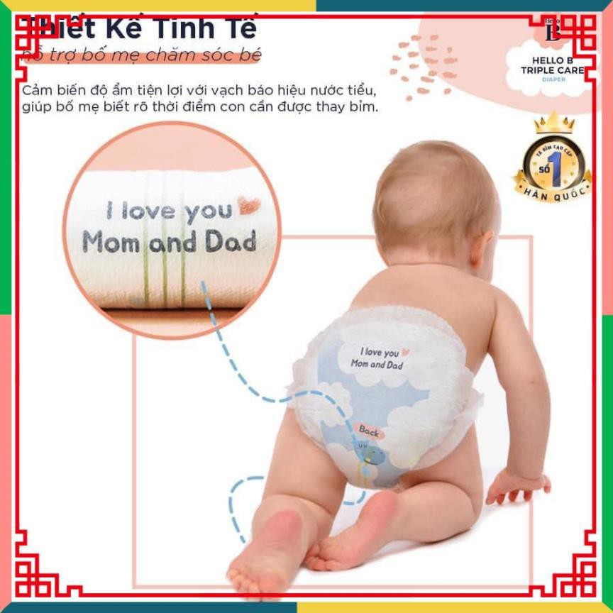 [CC2016]   TÃ DÁN HELLO B xuất xứ HÀN QUỐC Size S34/M30/L26/XXL22 + Tặng FREE bánh ăn dặm + FREE 2 miếng tã mẫu