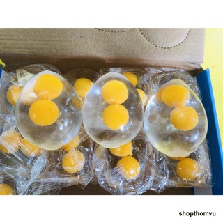 đồ chơi gudetama - trứng bóp trút giận trứng biến thái 2 lòng