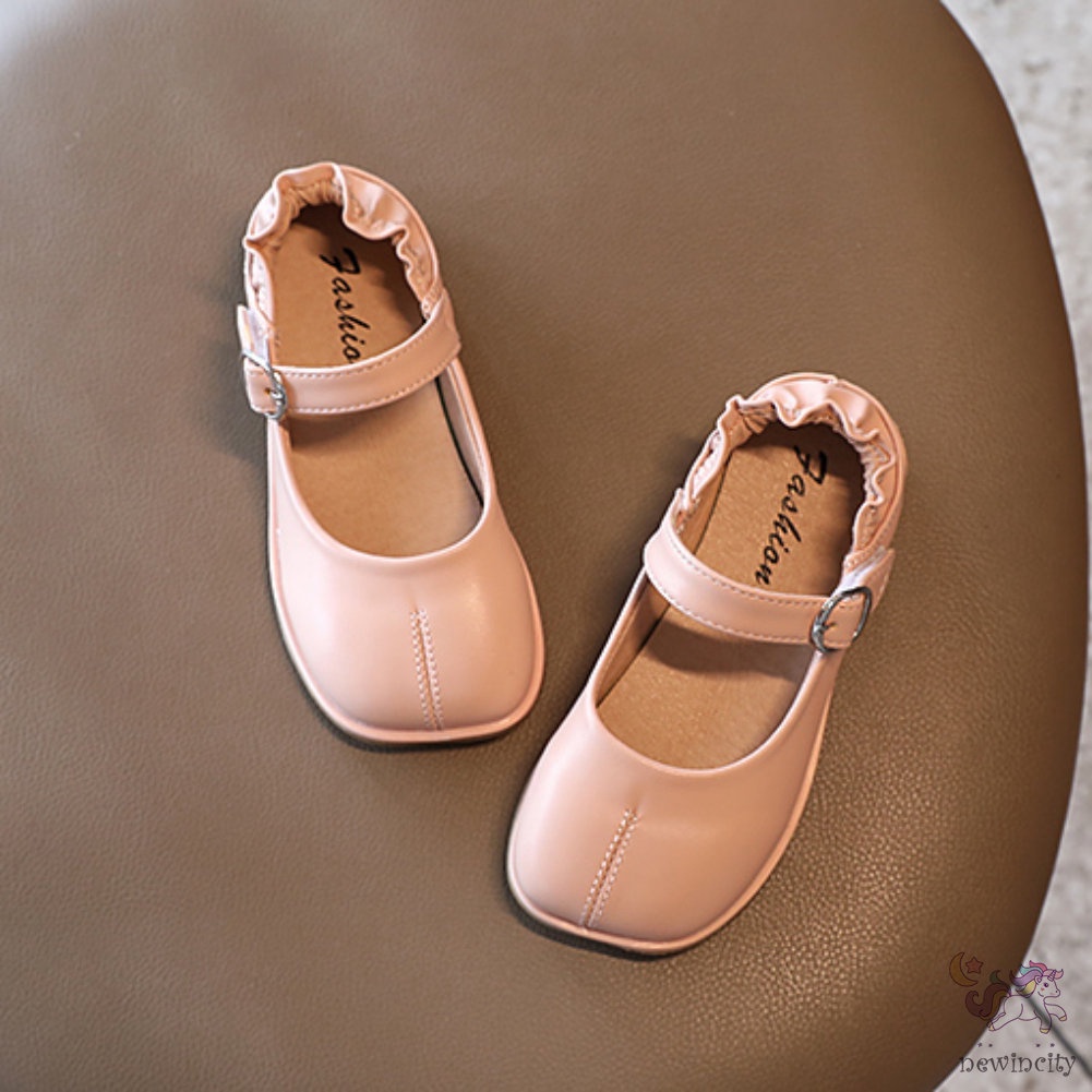 Giày Búp Bê Da Phong Cách Công Chúa Hàn Quốc Cho Bé Gái
