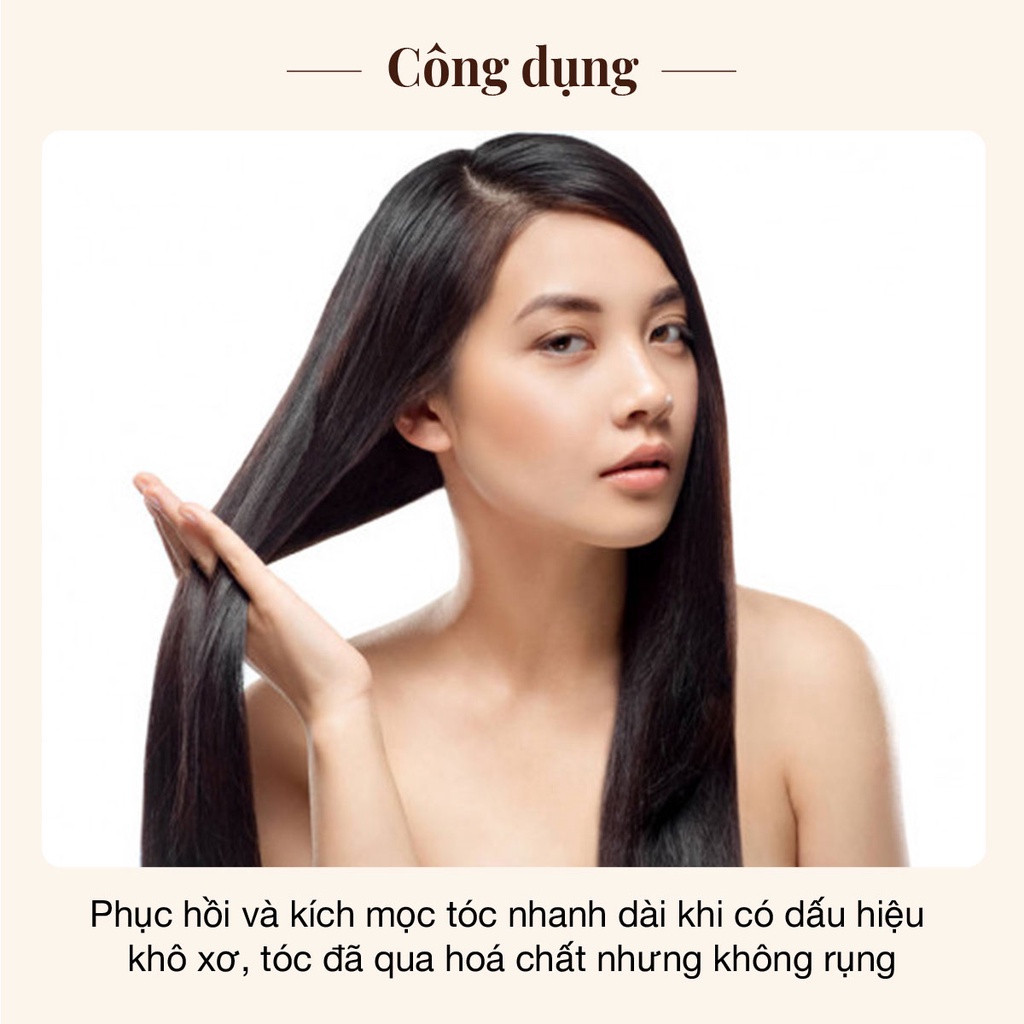 Bộ sản phẩm kích mọc tóc nhanh dài mềm mượt chắc khỏe cho tóc uốn duỗi nhuộm combo 7 Vyvyhaircare V 350ml