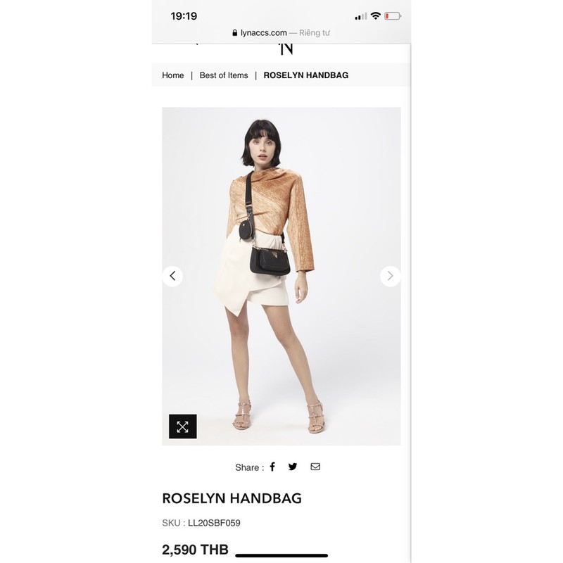 Set đeo chéo 3 món  LYN  ROSELYN HANDBAG 𝐦𝐚̂̃𝐮 𝐦𝐨̛́𝐢