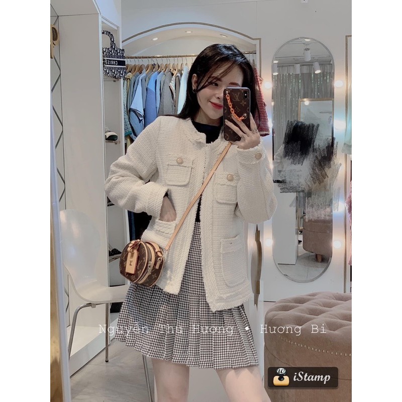 áo dạ tweed 4 túi hàng QC Loại 1 YOULI (sẵn)