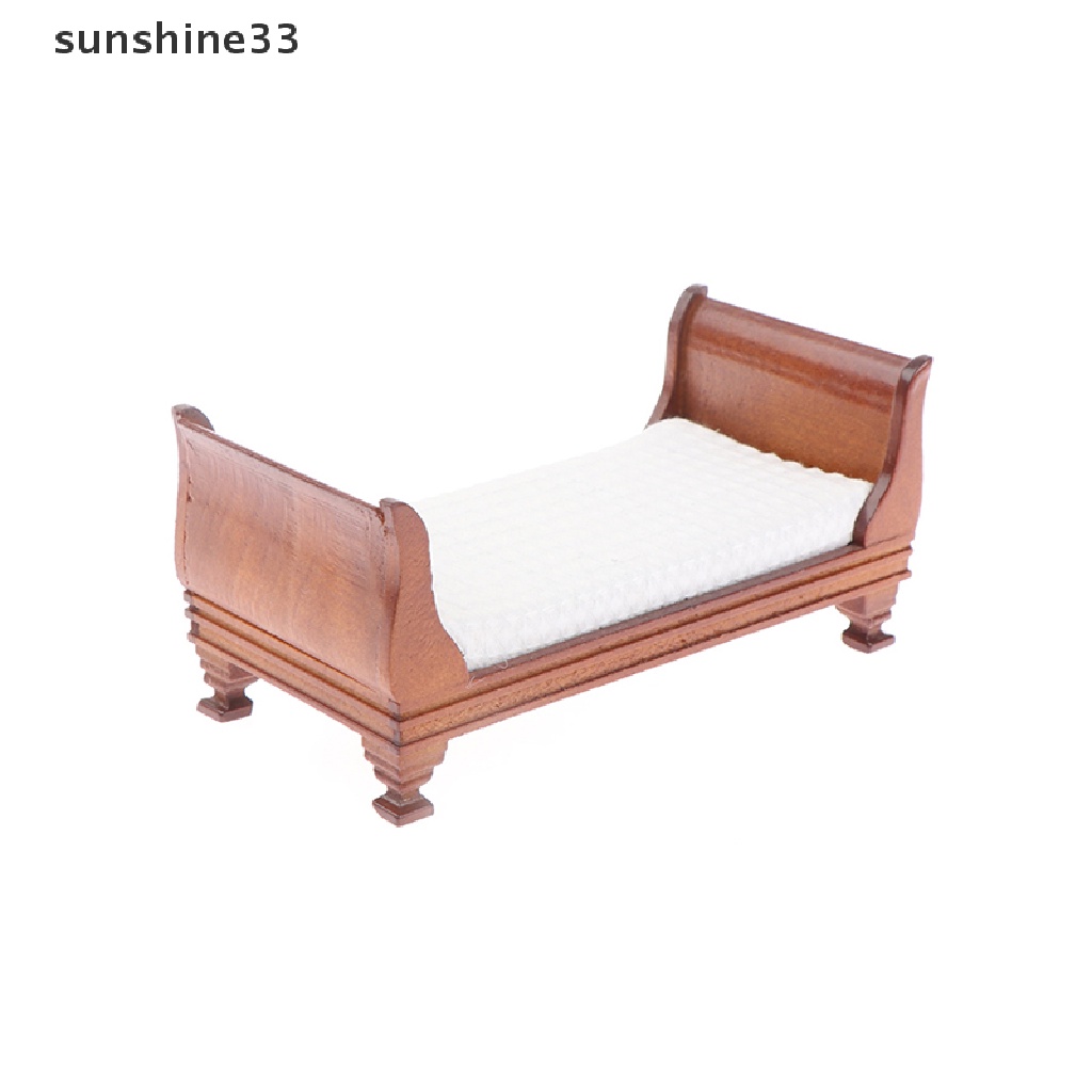 Giường Ngủ Mini Tỉ Lệ 1: 12 Dùng Trang Trí Nhà Búp Bê