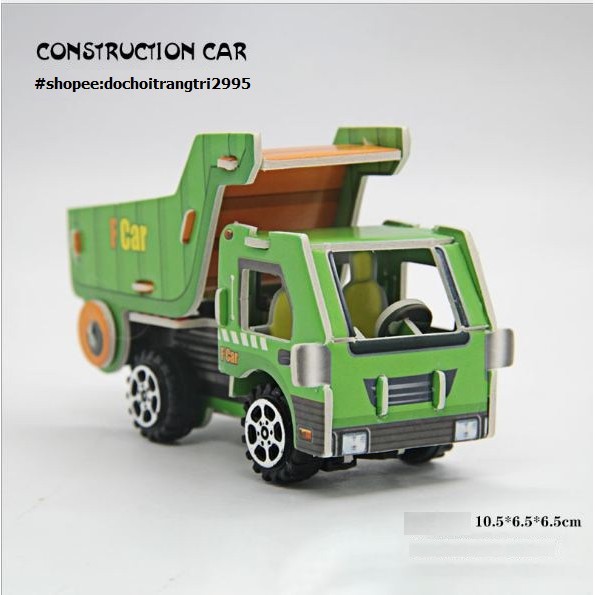 Mô hình 3D tự ráp các loại xe công trình