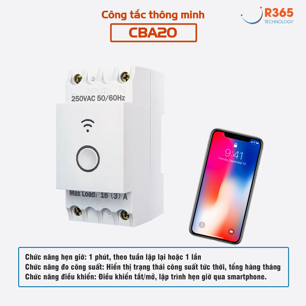 Công Tắc Điện Thông Minh Wifi - Timer Wifi Kawasan CB20A