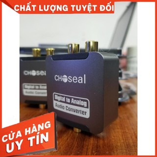 { Chuẩn số 1} Bộ chuyển đổi tín hiệu Optical sang Analog (từ smart TV qua amply) kèm Dây Optical cao cấp choseal