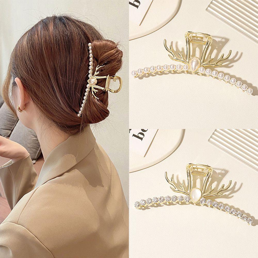 Kẹp Tóc Hình Sừng Hươu Bằng Kim Loại Dễ Thương
