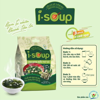 Canh rong biển thịt gà ăn liền I-Soup 42g túi 06 viên- Viên Súp Sấy Thăng