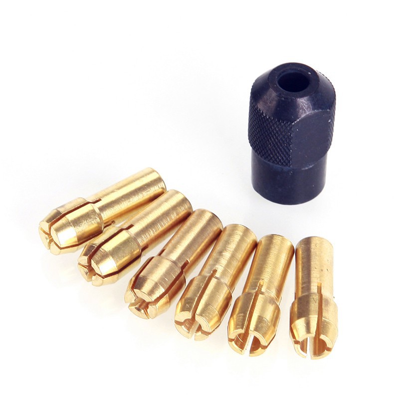 7 mũi khoan Brass Collet &amp; Dremel Check M8* 0.75 làm gỗ