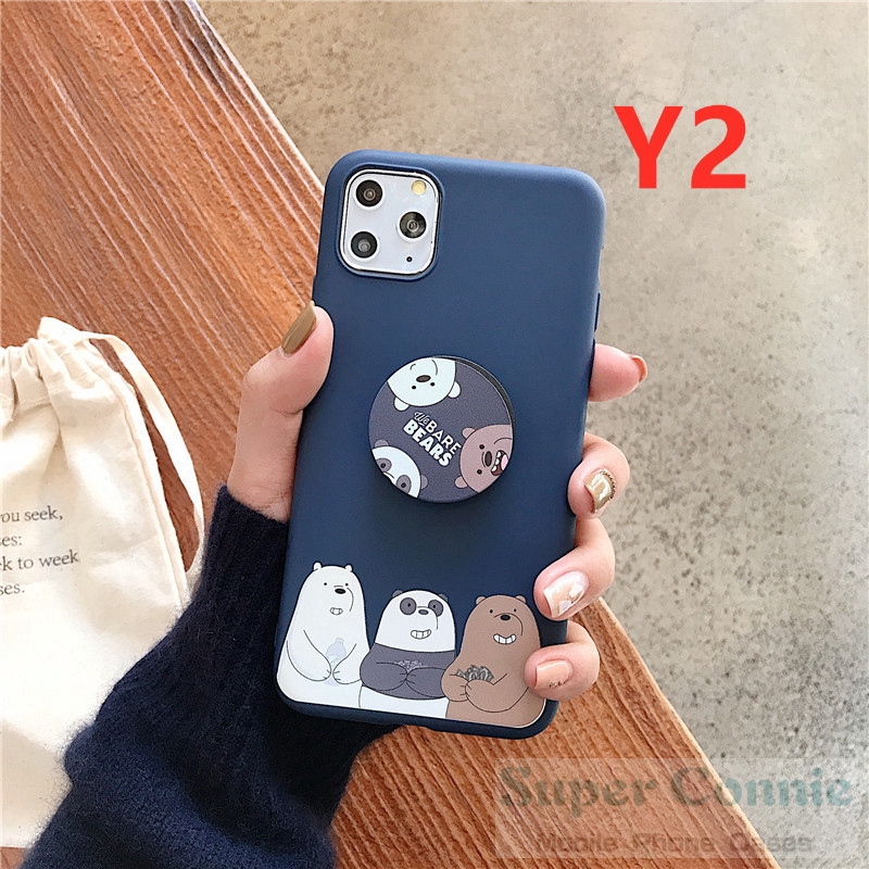 Ốp điện thoại in hình We Bare Bears kèm giá đỡ cho iphone 12 Pro Max iPhone 11 Pro Max iPhone 6s 6 7 8 Plus X XS Max XR 12 mini | BigBuy360 - bigbuy360.vn