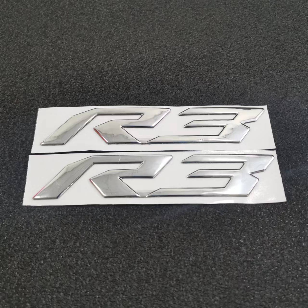 2 Miếng Dán Logo Yamaha R3 3d Chất Liệu Mềm Mại