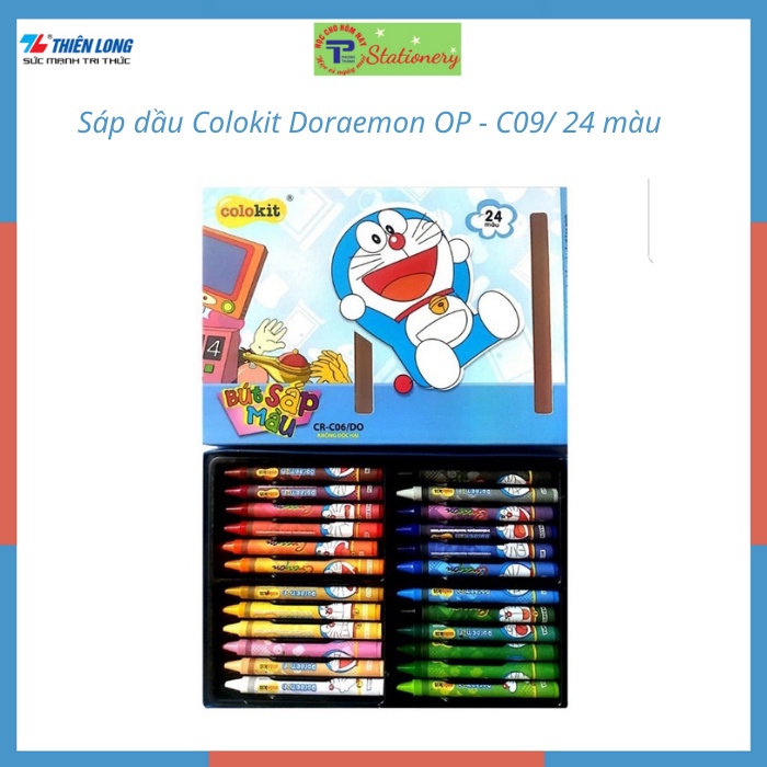 Bút sáp dầu màu Pastel Thiên Long Colokit Doraemon OP-C07,08,09/DO- 12,18,24 màu