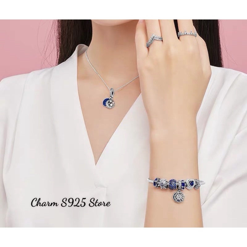 Nhẫn đeo tay pan Ale đính đá vương miện bạc s925 cao cấp