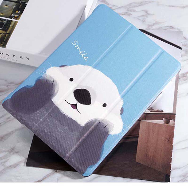 2017/2018 iPad Air2 Case Mini 234 iPad Flip Cartoon Stand PU Case Auto Sleep Smart Cover
