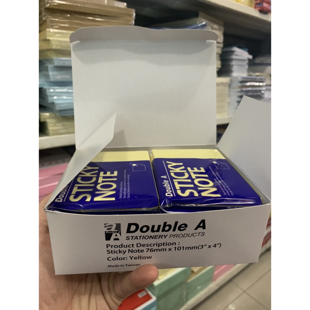 Hộp 12 xấp Giấy note Double A 3x4