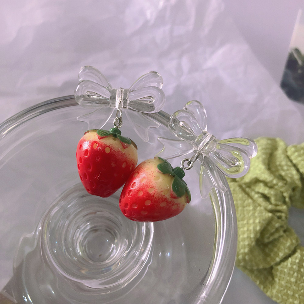 Bông Tai Hình Quả Dâu Nhiều Màu Đáng Yêu Cho Nữ