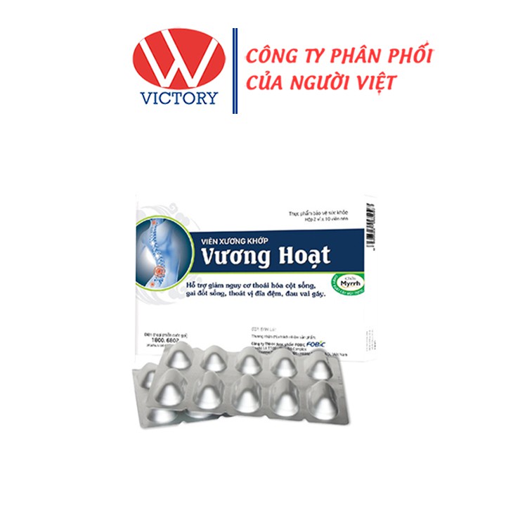 Viên xương khớp Vương Hoạt - Giảm thoái hóa cột sống, thoát vị địa đệm - Victory Pharmacy