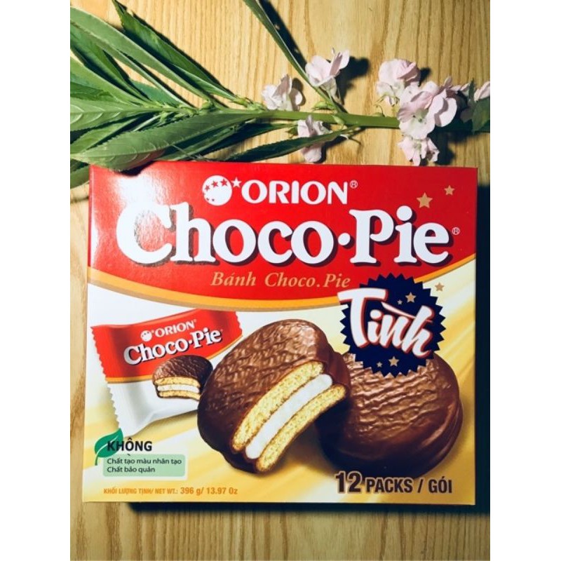 Chocopie Orion hộp 12 cái chính hãng Freeship bánh bông lan phủ sô cô la chocolate choco pie Tình vị truyền thống sale