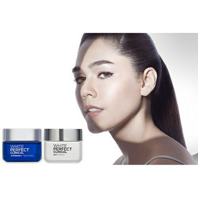 Bộ sản phẩm kem dưỡng làm sáng da giảm thâm nám ngày và đêm L'Oreal Paris White Perfect Clinical