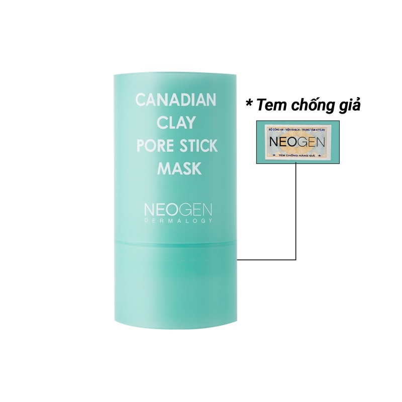 Thanh lăn đất sét Neogen/ Thanh lăn mụn đầu đen Neogen Canadia clay pore stick mask