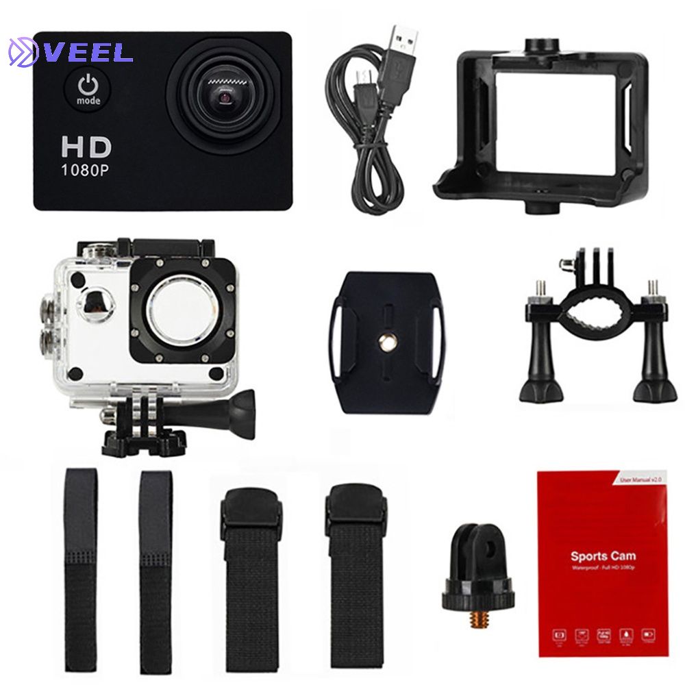 Camera thể thao mini 12MP HD 1080P 32GB chống thấm nước
