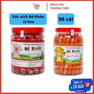 Lọ 50 cây xúc xích Bé khỏe vị heo hầm hạt sen 50cx20g