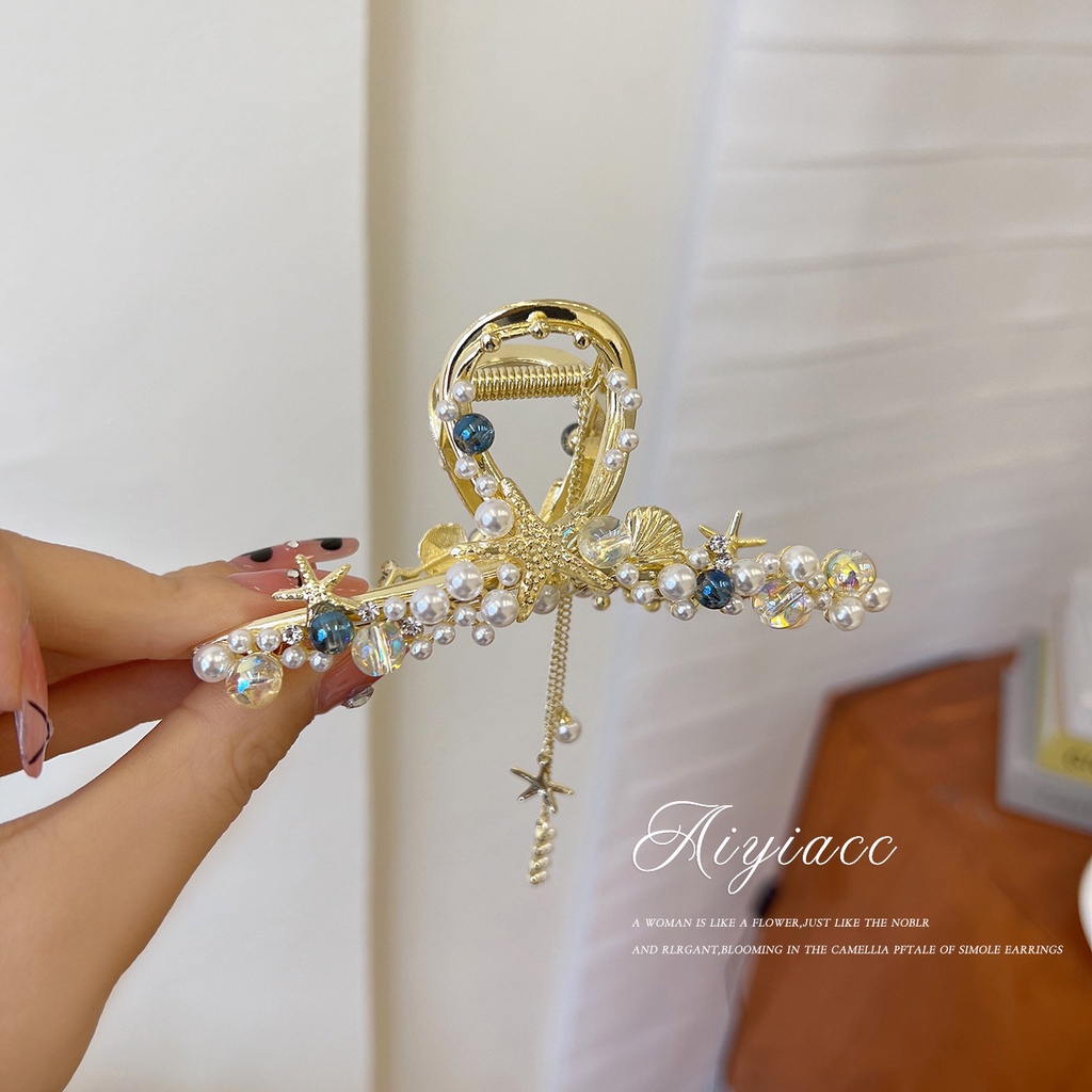 Kẹp Tóc Đính Ngọc Trai Giả Thiết Kế Tinh Tế Thời Trang Hàn Quốc 2022