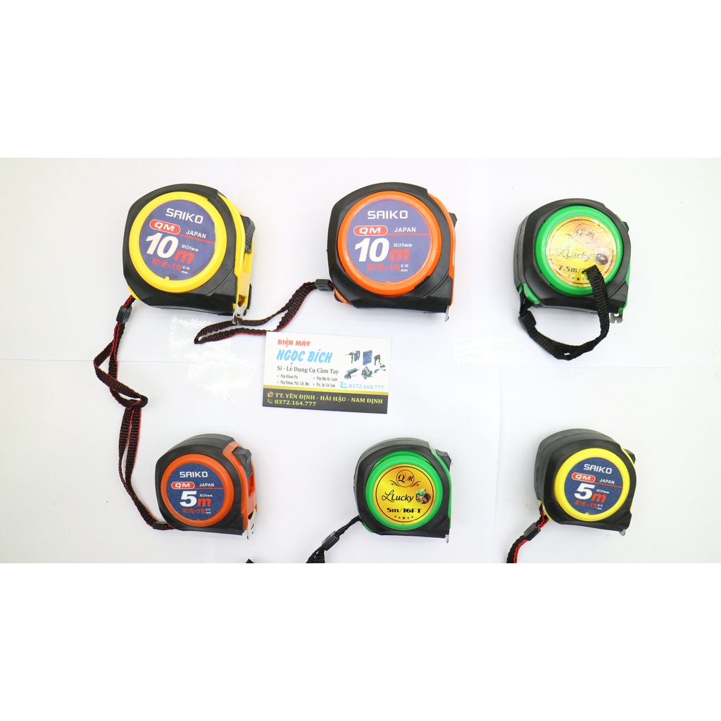 Thước mét cao su chống va đập SAIKO 5m - 7,5 - 10m [LOẠI XỊN]