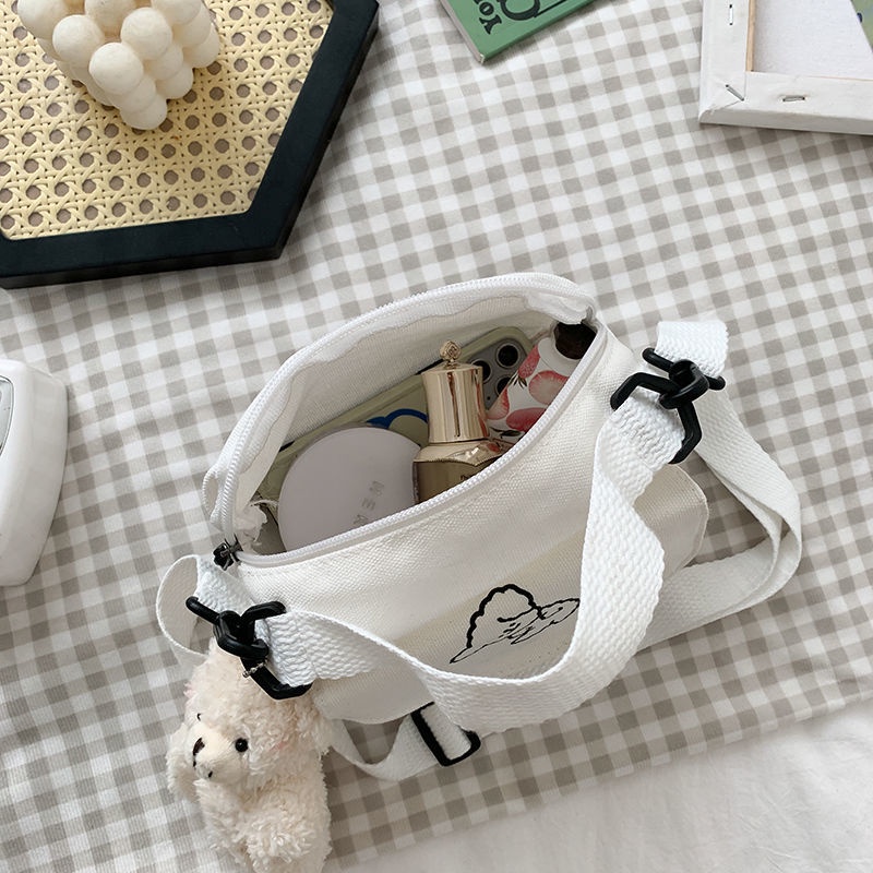 Túi Xách Canvas Phong Cách Hàn Quốc Cho Nữ Túi Vải Đeo Chéo Nữ Đi Chơi Túi Vải Đeo Chéo Nữ Mini Cute
