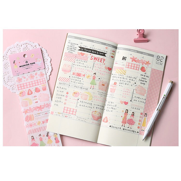 Hình dán trang trí Daily Life Sticker Masking, 65x350mm