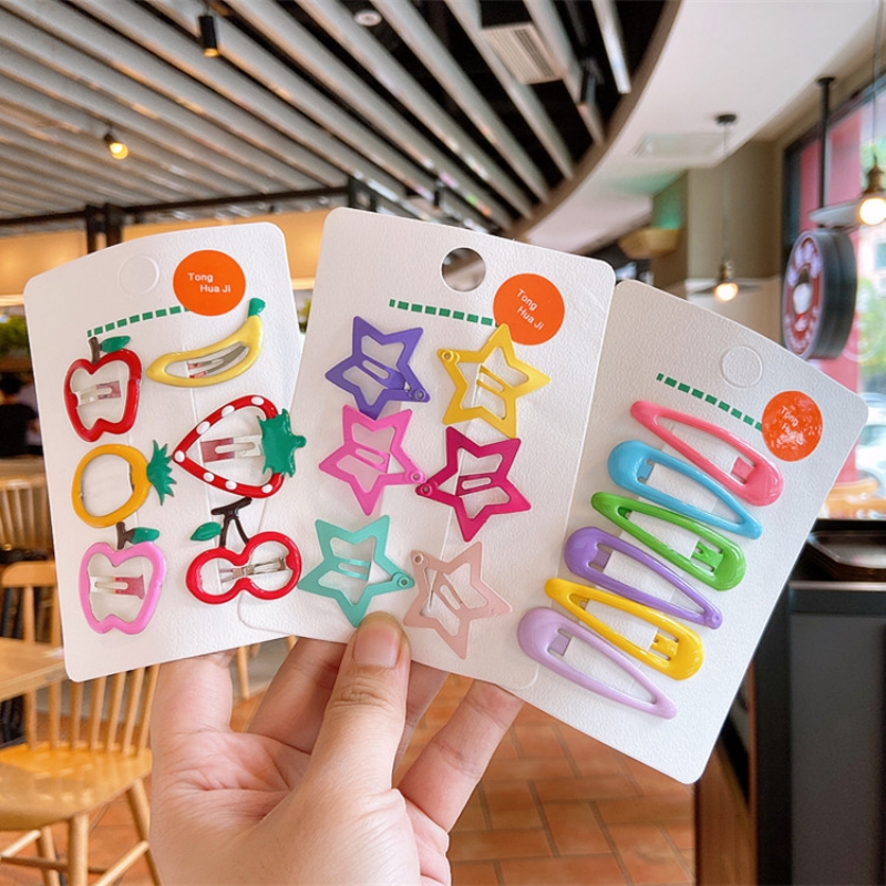 Set 6 Kẹp Tóc Màu Sắc Đáng Yêu Cho Bé Gái