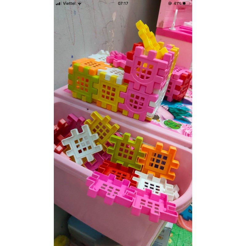 [Giá Tốt] Bộ đồ chơi xếp hình vuông cỡ lớn 200 chị tiết dành cho bé-giúp bé phát triển tư duy sáng tạo