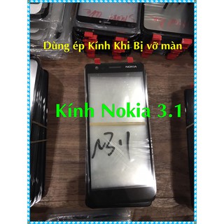 Mặt Kính Nokia 3.1 k keo (Dùng Ép Kính khi bị vỡ màn )