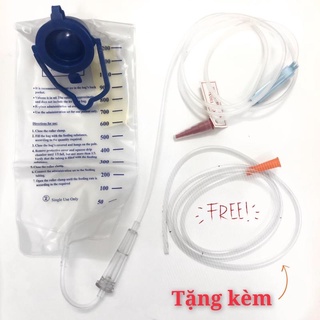❤️Combo Túi cho ăn qua sonde dạ dày và dây truyền cho ăn,túi súc ruột,dụng cụ thải độc đại tràng dây thông dạ dày 1200ml