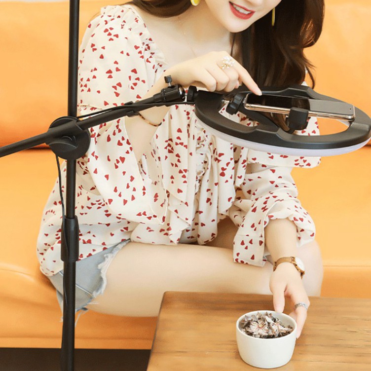 Bộ giá đỡ điện thoại kiêm đèn livestream FP8 -  Khớp xoay 360 độ siêu chắc chắn - Đèn Led nhiều chế độ sáng tiện lợi | BigBuy360 - bigbuy360.vn