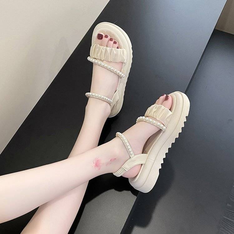 Sandal Đế Dày 5Cm Đa Năng Thời Trang Cho Nữ Mang Ngoài Trời