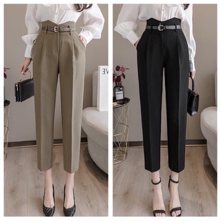 Quần tây nữ baggy kèm thắt lưng công sở