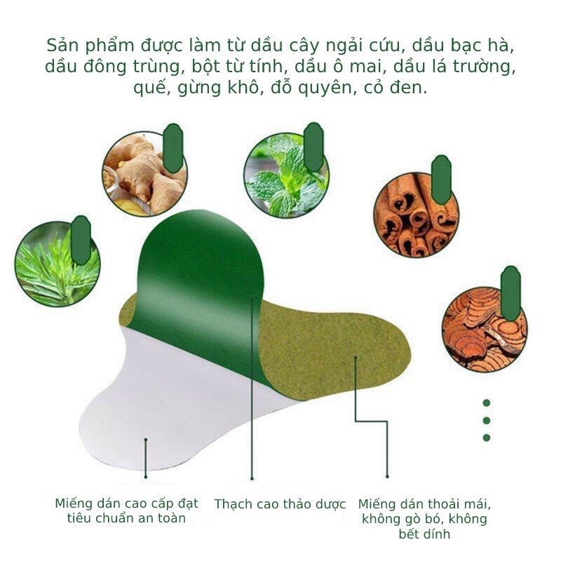 HỘP 12 MIẾNG DÁN VAI GÁY ĐÔNG Y THẢO DƯỢC