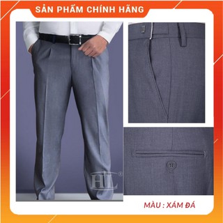 quần âu nam trung tuổi màu xám đá , có đai tăng giảm vòng bụng thông minh