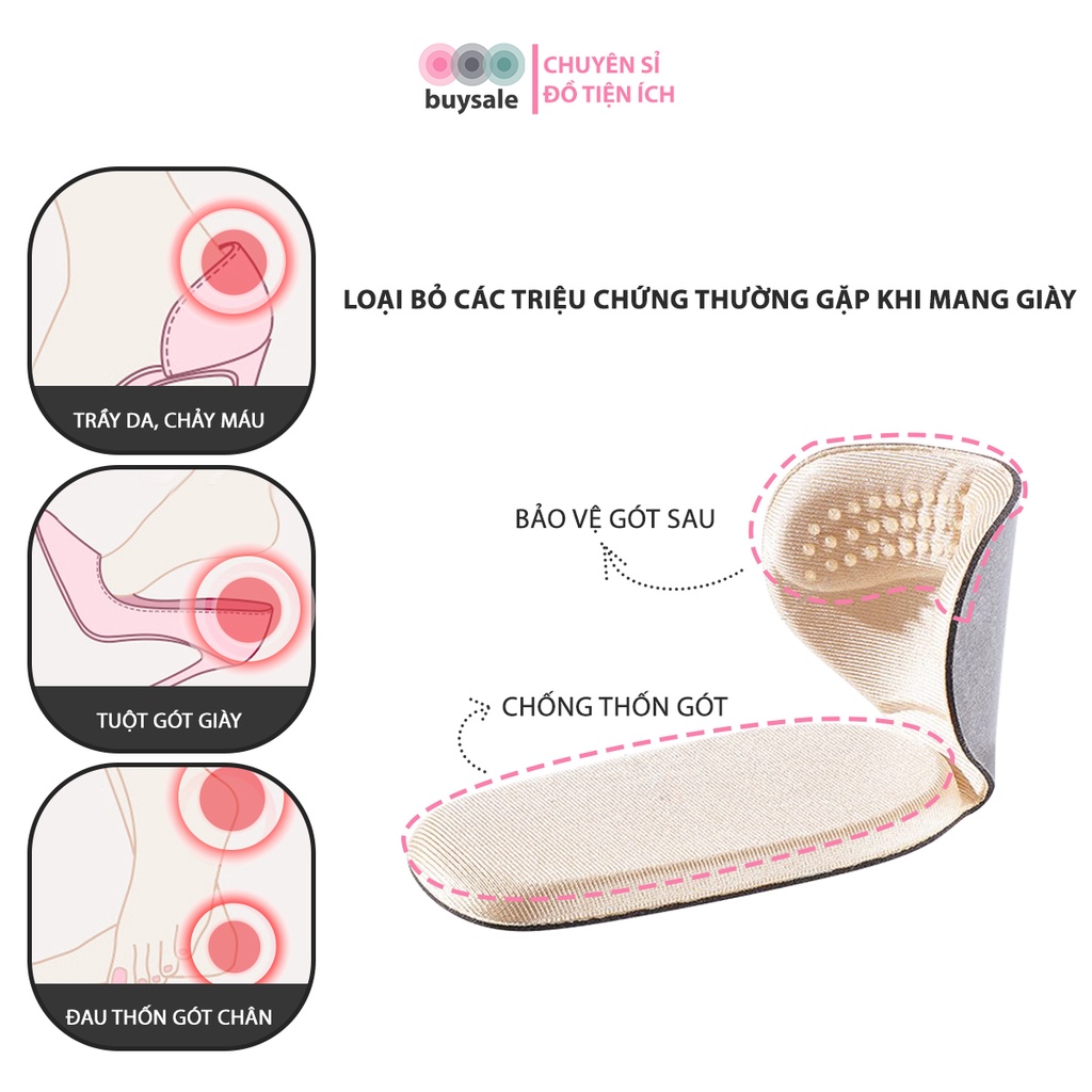 Lót giày cao gót chống rộng, chống trầy chất liệu mút EVA ép vải hạt silicone, giảm size cực êm chân -  BuySales - PK208