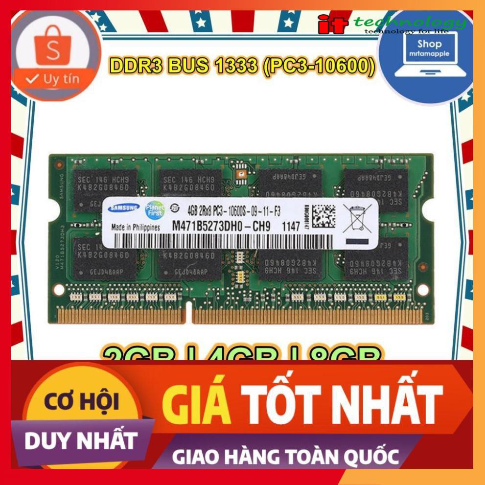 🎁 [Ảnh Thật ] RAM LAPTOP DDR3 2GB, 4GB, 8GB - BUS 1333 (PC3 10600) Zin Tháo Máy Chính Hãng