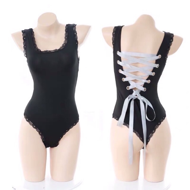 Bodysuit đan dây lưng có khuy đáy (Ảnh thật kèm Clip) T145 . SHIP HOẢ TỐC TPHCM. Đồ ngủ cosplay sexy ThaoBonita | WebRaoVat - webraovat.net.vn