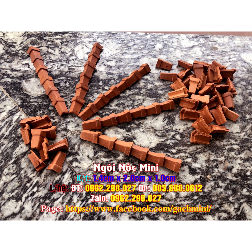 Gạch Mini, Ngói nóc Mini , xây nhà mini, mô hình tiểu cảnh, trang trí sân vườn