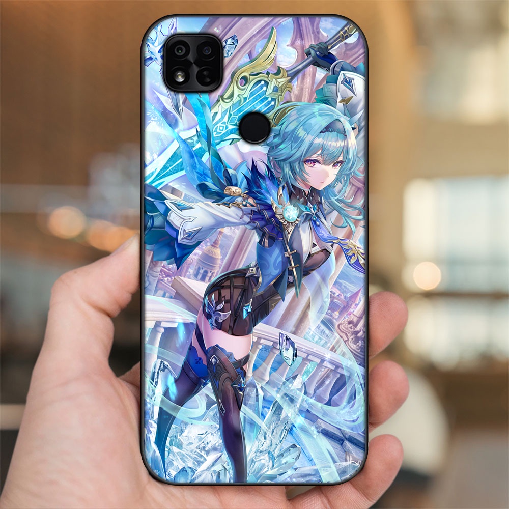 Ốp lưng Xiaomi Redmi 10A viền đen in hình Eula Genshin Impact