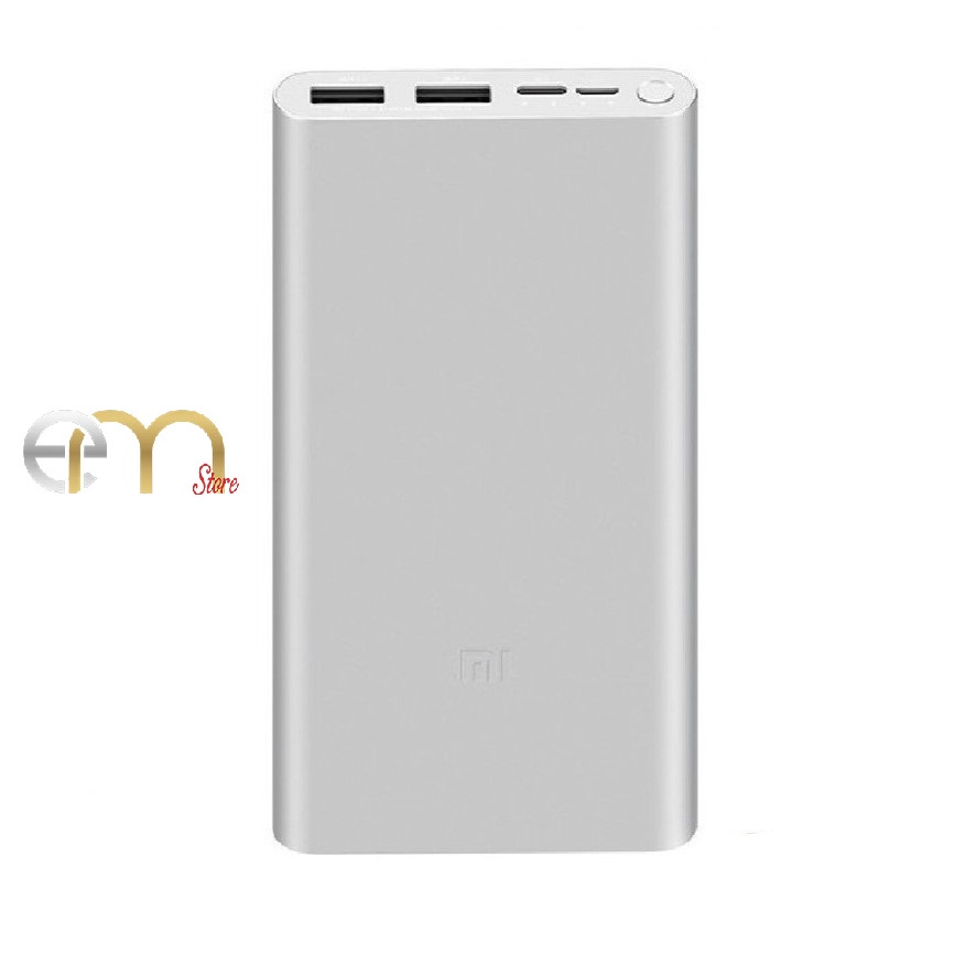 Pin Sạc Dự Phòng Xiaomi Gen 3 10.000 mAh Phiên Bản Nâng Cấp Xiaomi Gen 2S - 2 Cổng USB và 1 Type C (Bảo Hành 12 Tháng)