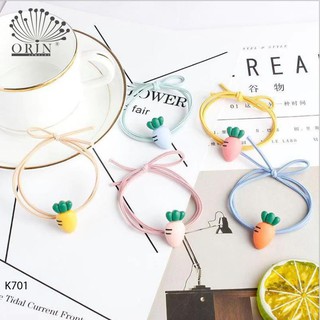 Set 5 buộc tóc, chun cột tóc cà rốt dễ thương Orin K701