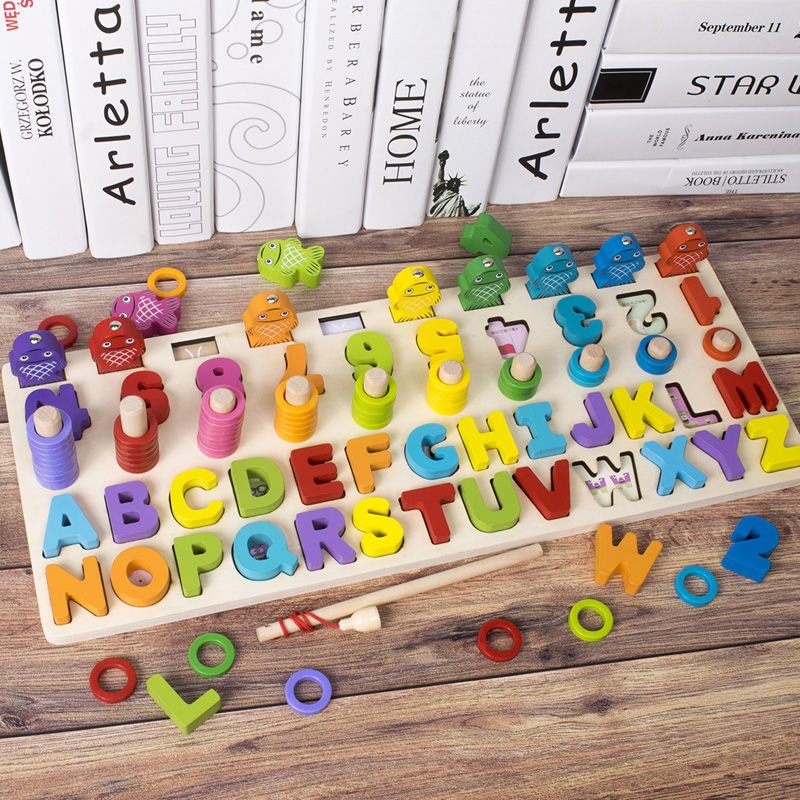 Khối xếp hình đồ chơi kiểu câu đố lắp ráp giáo dục sớm dành cho bé từ 1-2-3 5-6 tuổi yizhi 