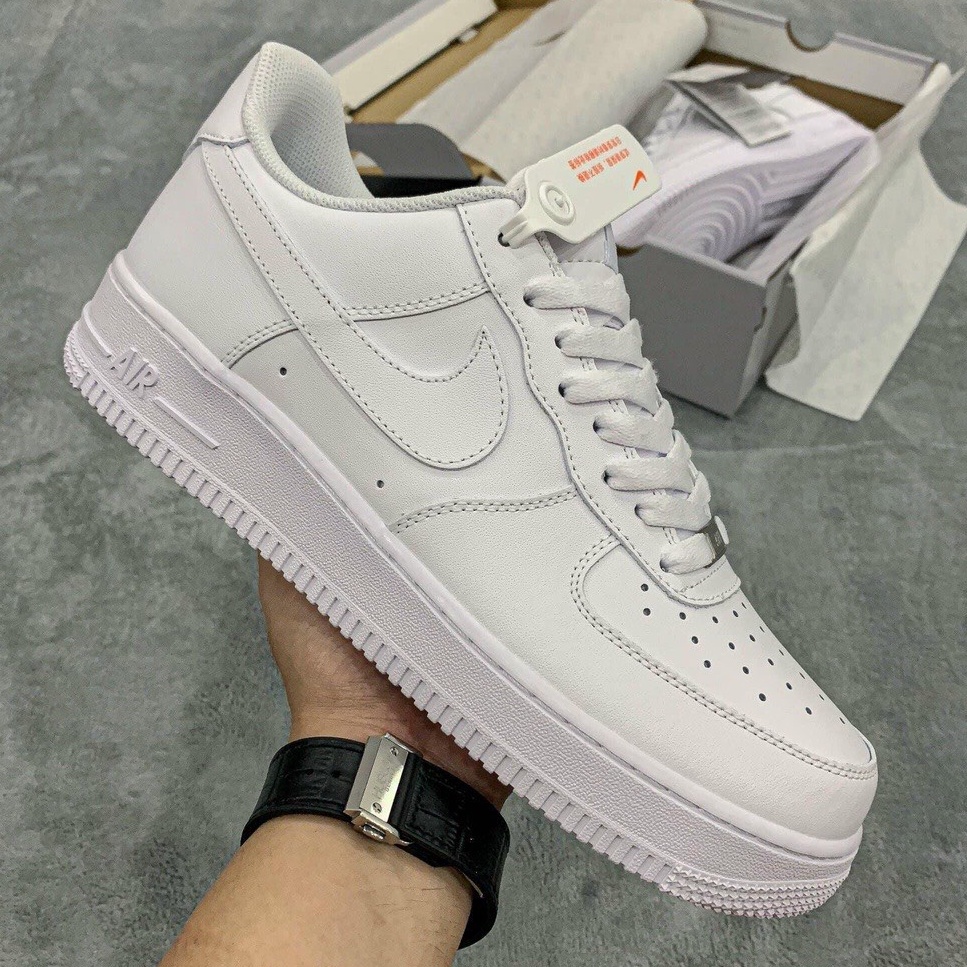 Giày Thể thao Air Force 1 Trắng Full Đế Ko Vàng, Giày_Nike AF1 Trắng nam nữ Cao Cấp