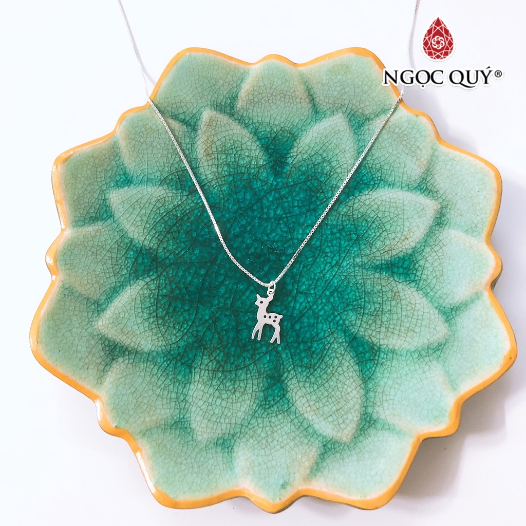 Dây chuyền bạc mặt con hươu - Ngọc Quý