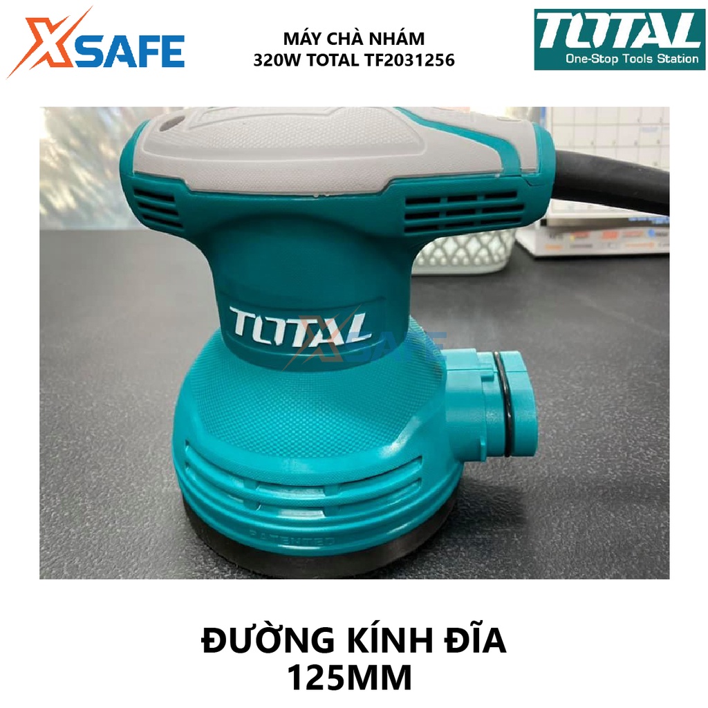 Máy chà nhám tròn TOTAL TF2031256 Dụng cụ chà nhám 320W Tốc độ không tải 12000rpm; 125mm, 220-240V ~ 50/60Hz